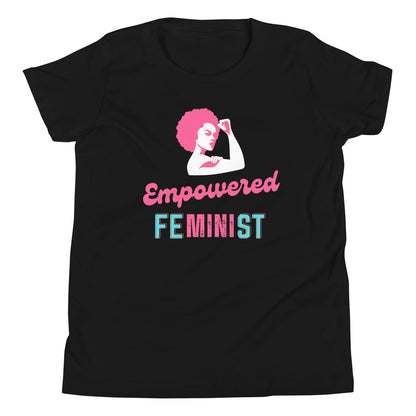 Empowered feminist children short sleeve tee