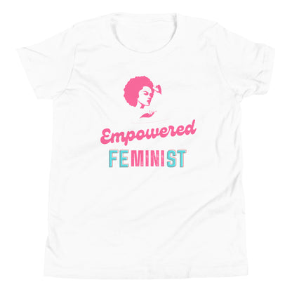 Empowered feminist children short sleeve tee